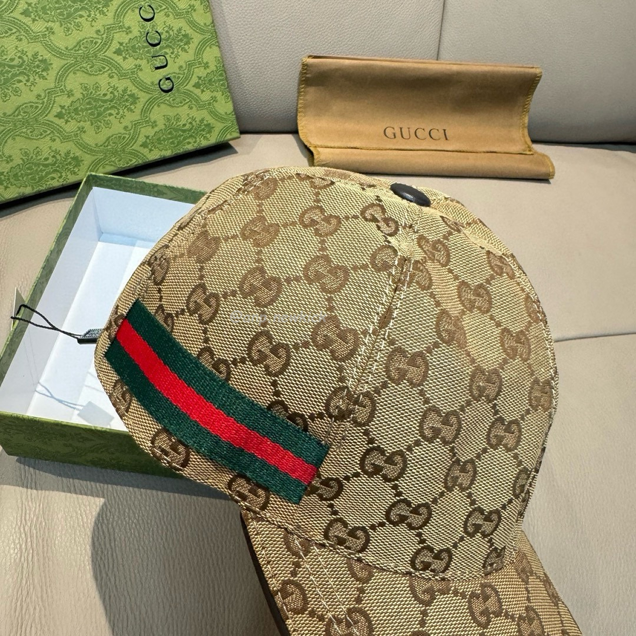 Gucci Gg Canvas Baseball Hat With Web (11) - www.newkick.vip